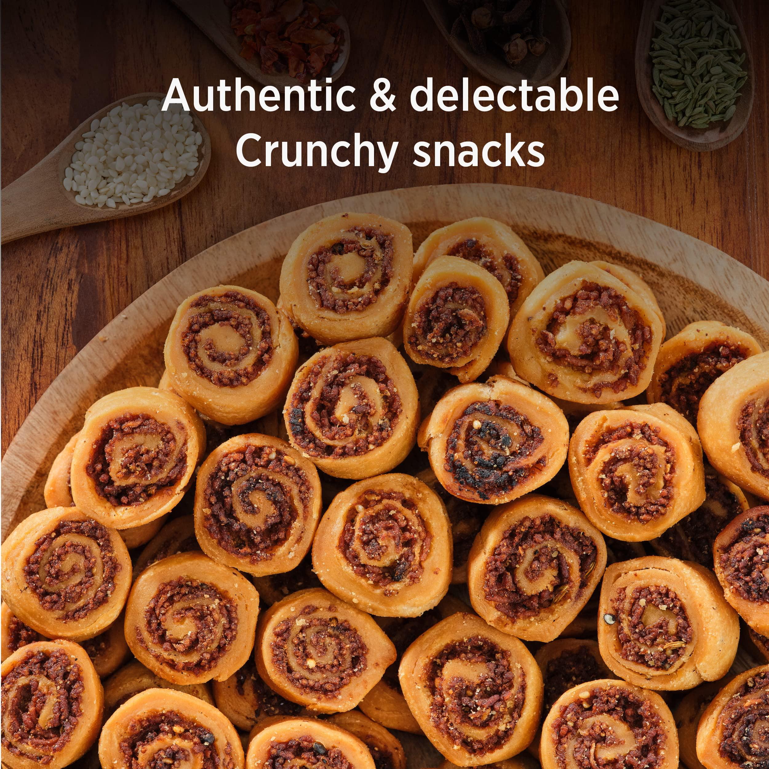 Chaayos Chaayos Bhakarwadi Fresh, 150 Gm Pack|Chai Time Snack|Ready To Eat Bhakarwadi Snacks|Mini Bhakarwadi|Indian Namkeen Nashta|Authentic Regional Preparation|Traditional Indian Snacks|Party Snacks