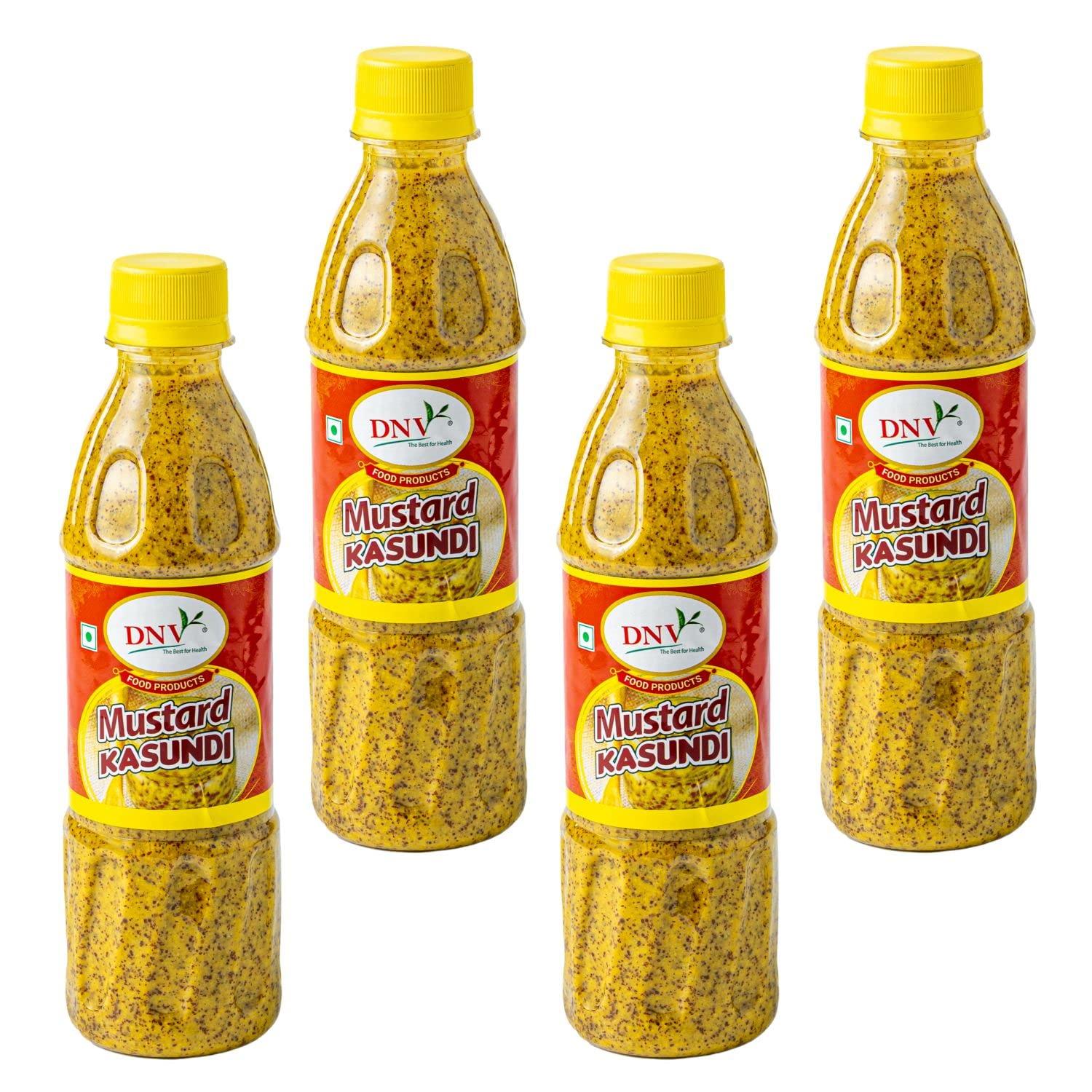 DNV DNV Natural Bengali Kasundi Mustard Sauce 1.4kg, 350g (Pack of 4)
