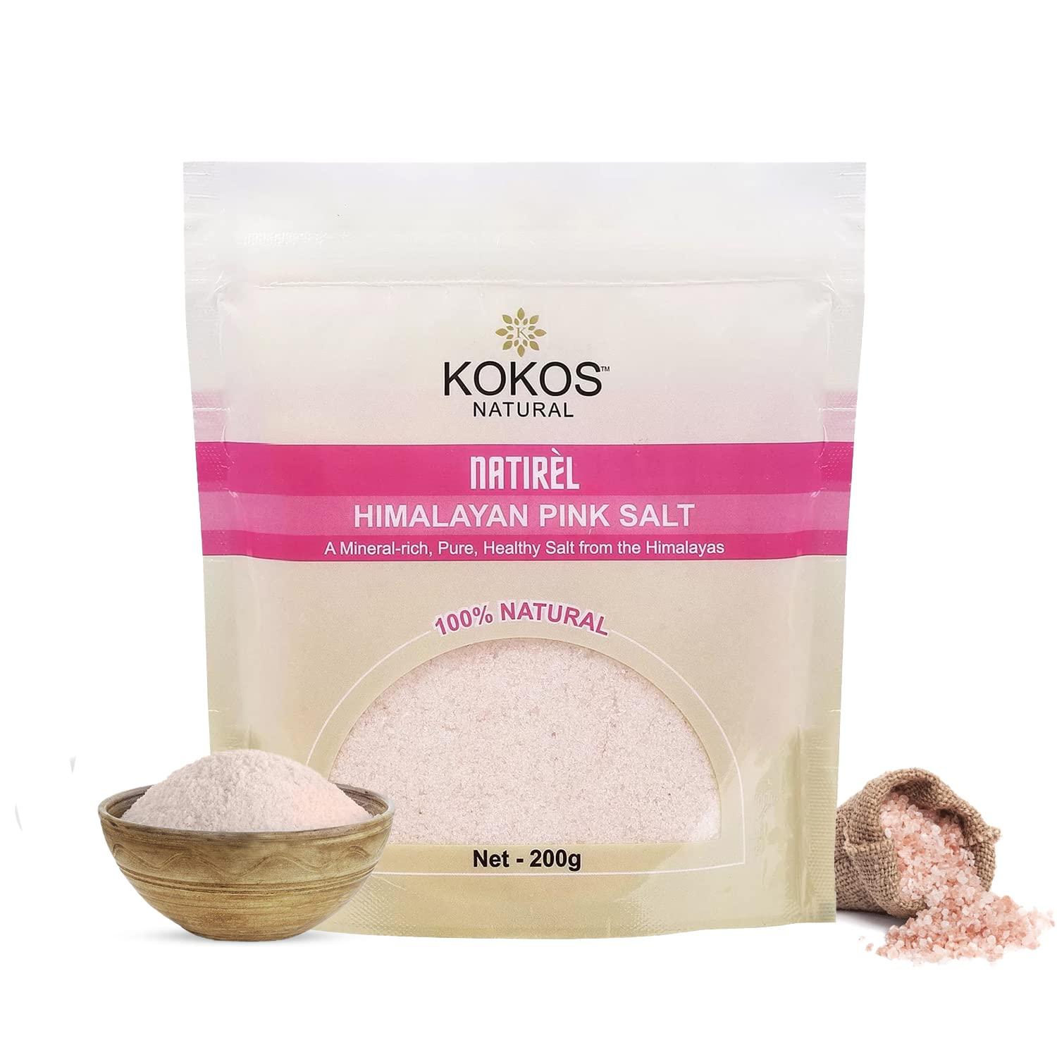 Kokos Natural Kokos Natural - Himalayan Pink Salt 1kg - Beetroot Powder, 200g - Total 1200 Gm