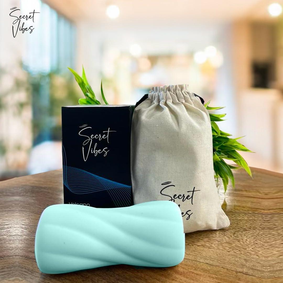 Secret Vibes Volcano Stress Relief & Relaxation Sleeve massager for men, Crafted from durable materials - Blue