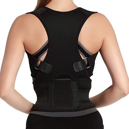 Elebae ELEBAE Magnetic Posture Corrective Brace Shoulder Back Corrector Support Belt Pain Relief for indoor sports medical grade effect office Black color and polyester, elastic straps, hook and loop main materials posture corrector for gym, pregnant woman 