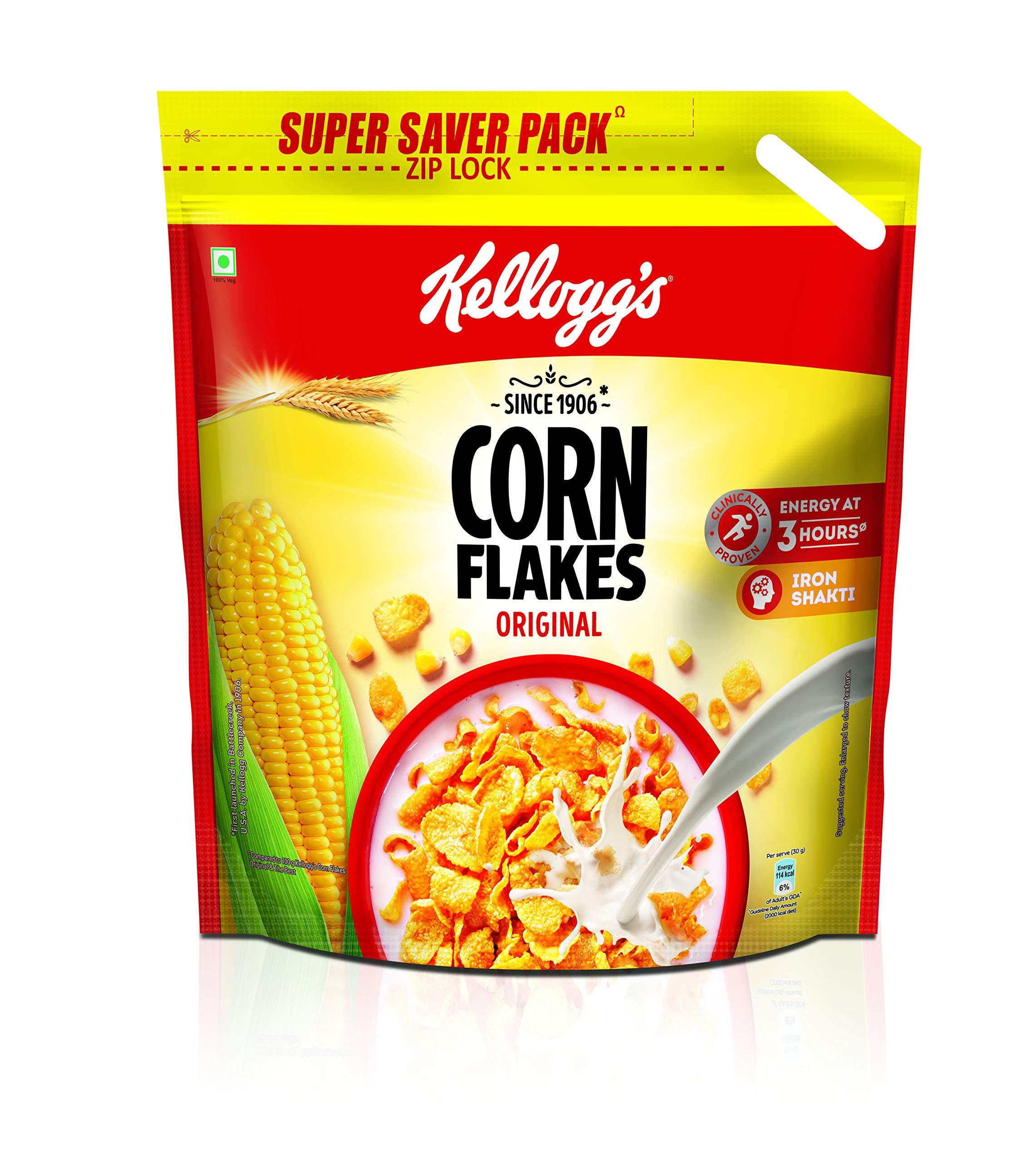 Kellogg's Kellogg\'s Combo, Crunchy Granola Almonds And Cranberries 460G And Kellogg\'S Corn Flakes Original, 1.2 Kg