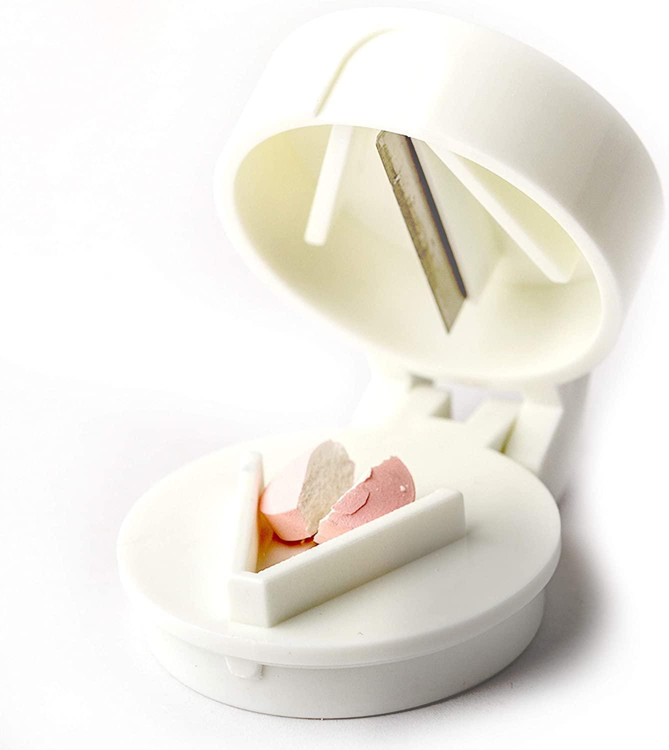 DOSJNI DOSJNI Pill Cutter Crushers & Splitters Portable Plastic Pill Cutter Tablet Cutter Divider Medicine Organizer Abs High Grade, Perfect fot Travel, Ideal for Purse or Pocket (SET OF 01)