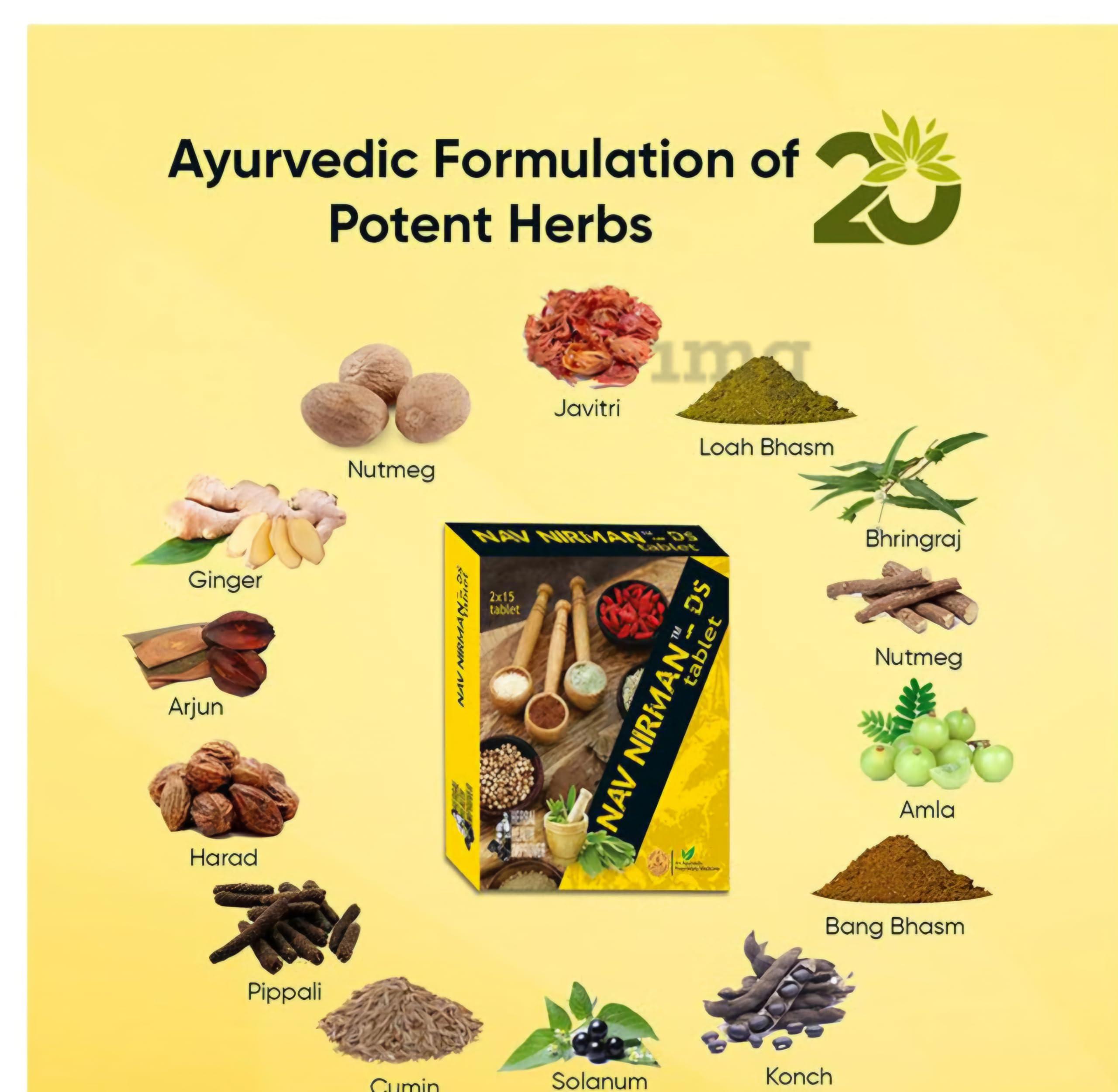 Generic Nav Nirman DS Tablet Health Supplement for Men and Women 120 Tablets Pack of 4