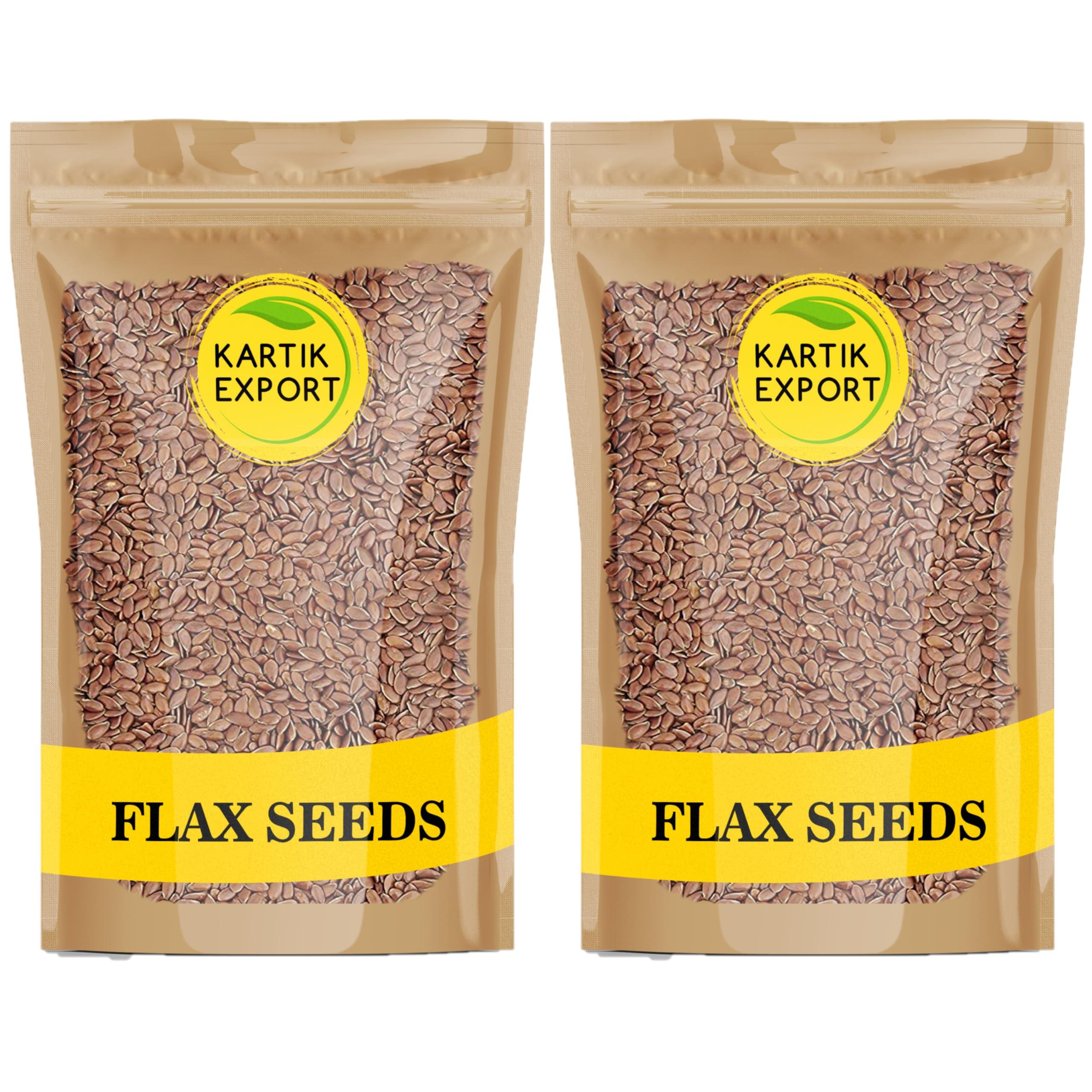 Kartik Export Kartik Export Alsi Seeds Raw [ Flax Seeds ] (2Kg) (Pack of 2 X 1kg)