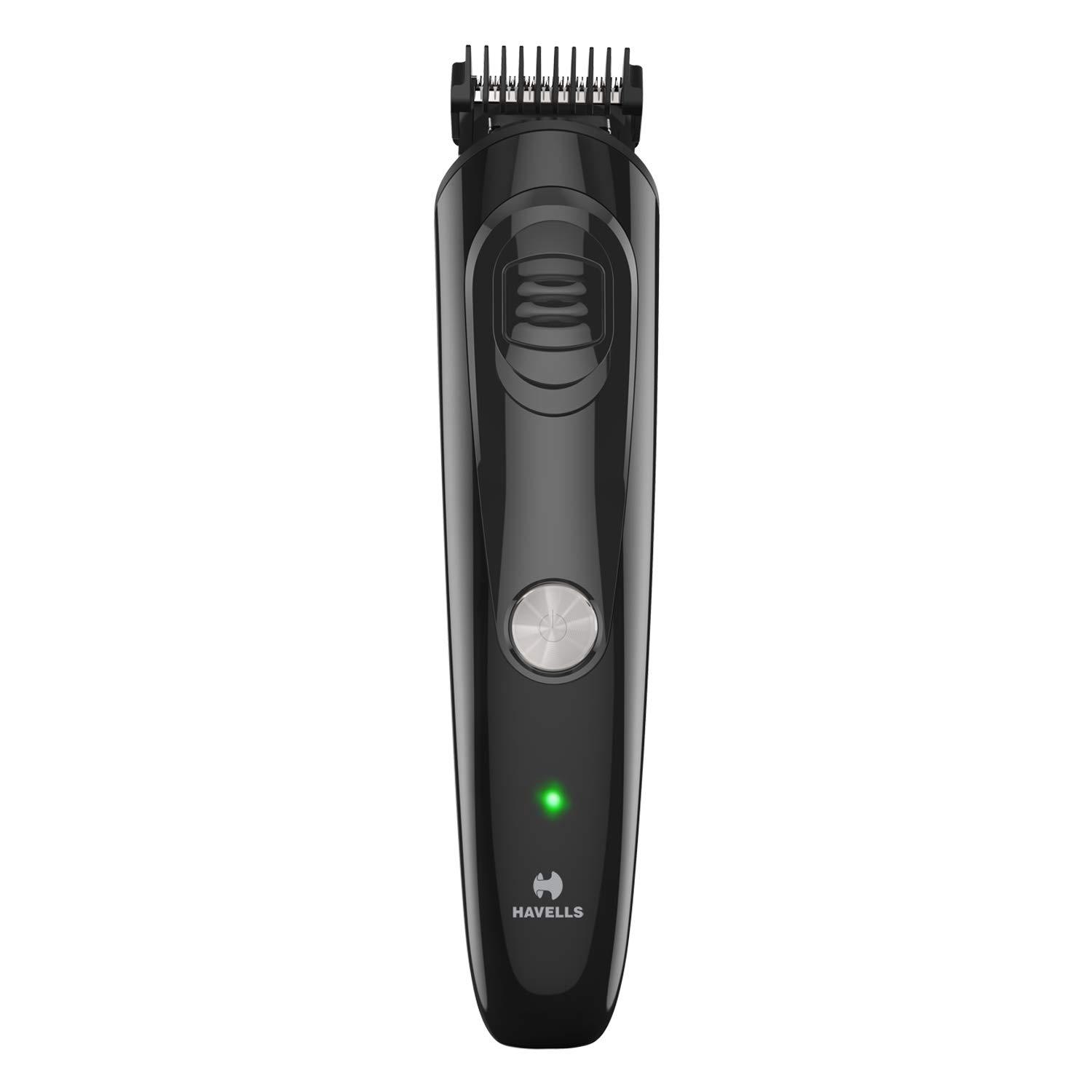 Havells Havells GS6400 Quick Charge Multi-Grooming Kit with Beard, Detail and Nose Trimmer, 50 ,Minutes Runtime (Black)