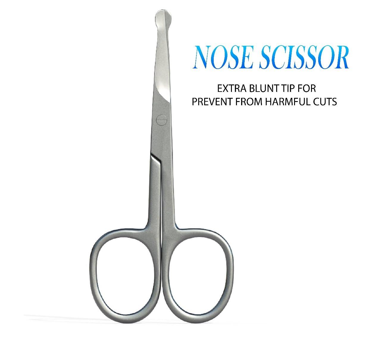 Generic Precision Nasal and Ear Scissor for Grooming - Stainless Steel Nose Hair Trimmer and Ear Hair Removal Tool - Professional Facial Hair Trimming Scissor