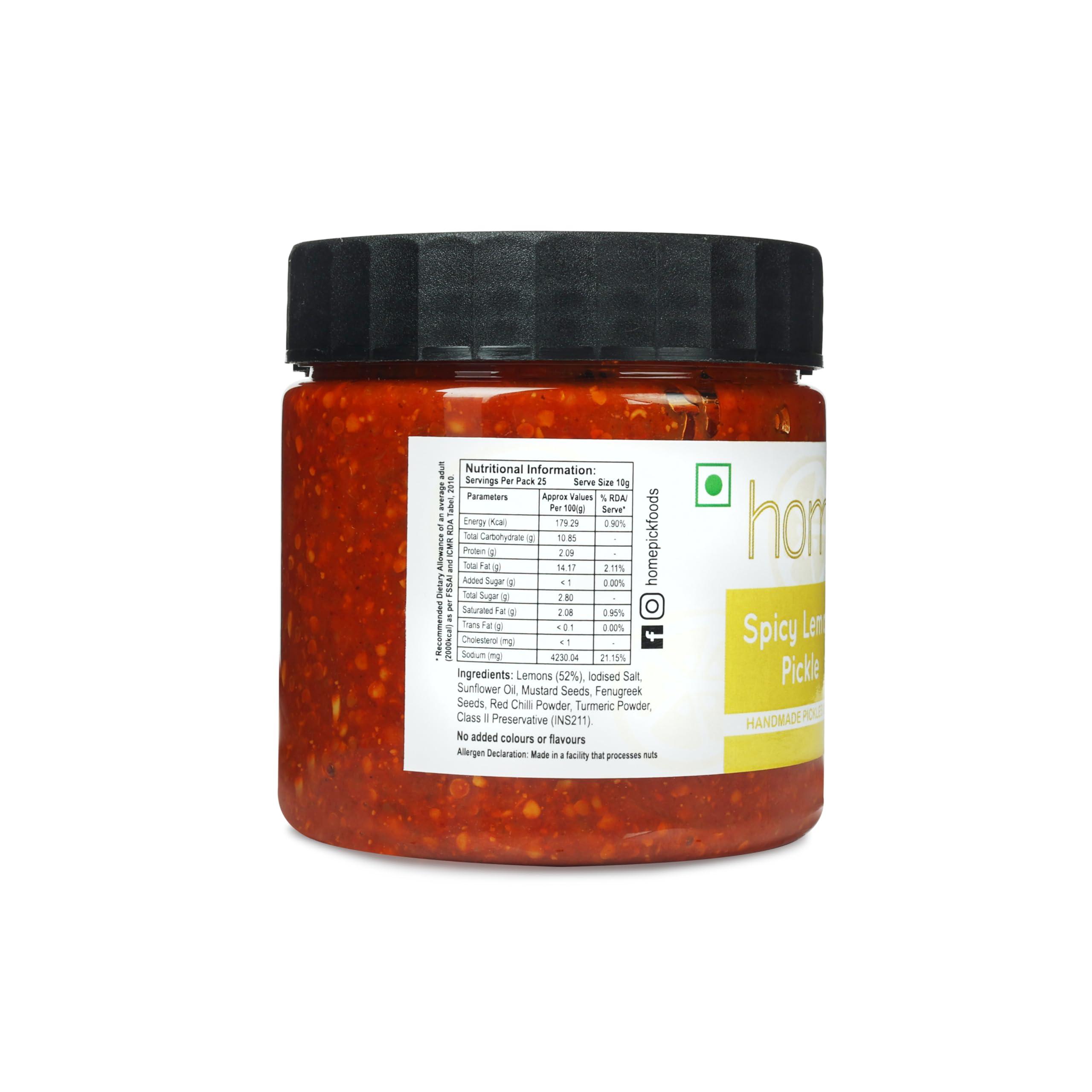 HOMEPICK Homepick Spicy Lemon Pickle 300g - Nimbu Ka Achar