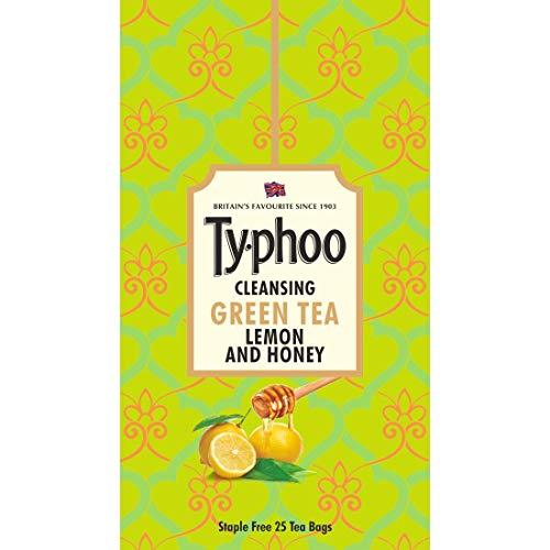 Ty-phoo Ty-phoo Natural Green Tea Lemon and Honey with 25 Heat Sealed Enveloped Bags, 25 Bags