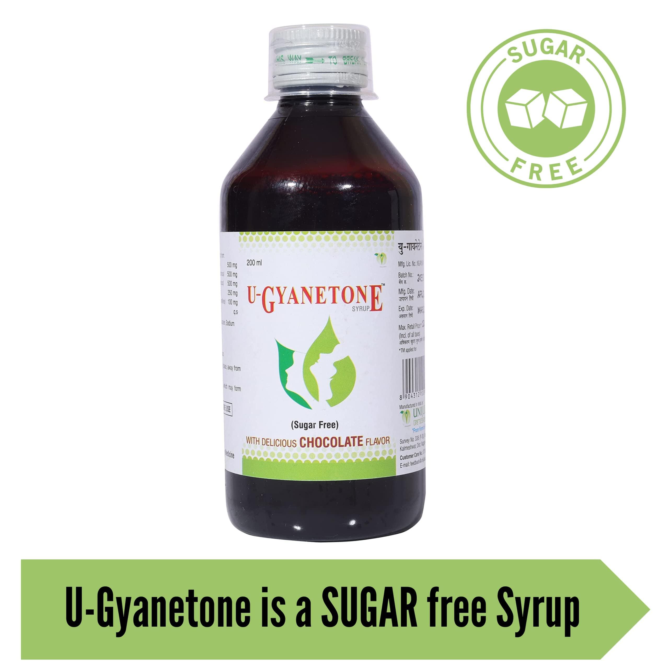 UNIJULES LIFE SCIENCES LIMITED UNIJULES LIFE SCIENCES LIMITED U-Gyanetone Syrup With Chocolate Flavour - Gynaecological Corrective | Pcos Management (200 Millimetre) - Liquid