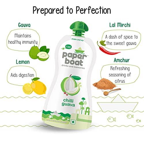 Paper Boat Paper Boat Thandai, 180ml (Pack of 6) + Paperboat Chilli Guava, 200ml (Pack of 6)