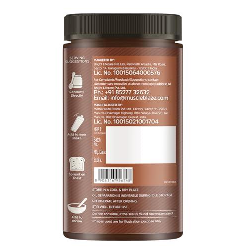 MuscleBlaze MuscleBlaze Fit High Protein Peanut Butter, Crunchy (Dark Chocolate Spread, 750g) | 27g Protein | With Pea Protein & Whey Protein Concentrate