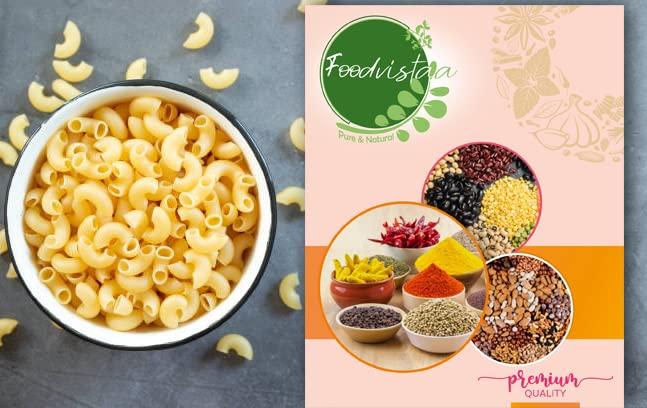 FOODVISTAA FOODVISTAA Macaroni Pasta/ macroni Elbow/ Cavatappi Spiral Shape Pasta/ Double Elbow pasta-400gm.