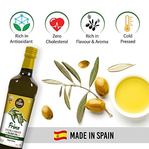 DISANO DiSano Extra Virgin Olive Oil Prima 1 Ltr (Glass Bottle), Made from 100% Hojiblanca Olives