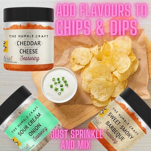 The Spice Rack The Humble Craft Cheddar Cheese Seasoning Powder - Popcorn, Salad, Pizza, Pasta, Spread, Dip & Marinade. Cheese Powder Seasoning - 100Gms