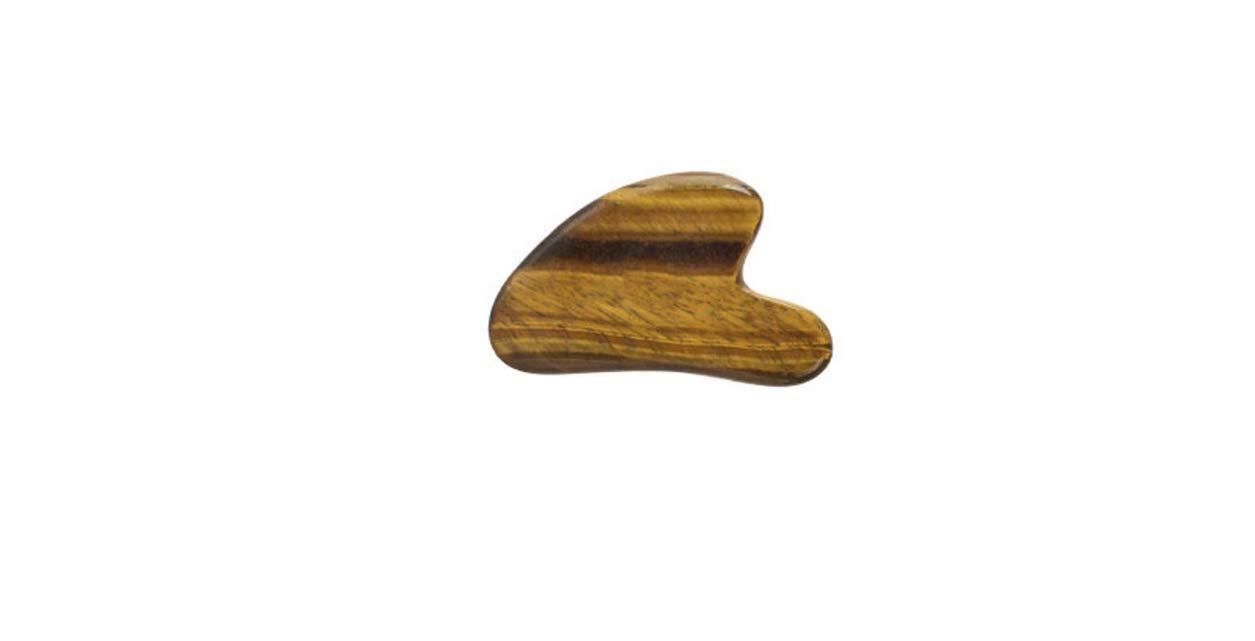 KANHA HANDICRAFT KANHA HANDICRAFT's (MT36) natural tiger eye stone gua sha tool for facial skincare and body,anti-aging,anti-wrinkles,beauty therapy,spa treatment