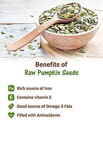 Nutri Organics Nutri Organics Raw & Unroasted Pumpkin Seeds | Immunity Booster and Fiber Rich Superfood | Rich Source of Omega 3 | Highly Nutritious Snack | Rich in Protein, Dietary Fibre, Zinc & Magnesium - 200 G (NO_Pumpkin200)