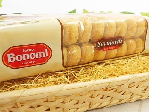 Bonomi Forno Bonomi Savoiardi Ladyfingers, Italian Biscuits, 7 Oz / 200 G, Cream, (303483) - Contain Wheat Flour And Egg. May Contain Traces Of Milk Derivatives And Soy., Lady Fingers Coffee Biscuits
