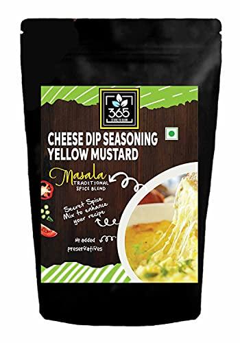 365 STORE TO DOOR 365 STORE TO DOOR Indian Spice - Cheese Dip Seasoning Masala, 250 gm | Yellow Mustard | Homemade Powdered | for Healthy Cooking | Ready to use | All Seasonings Spices | Pure & Hygiene | Spice Mix