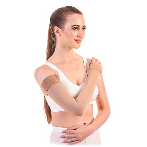 Samson Samson Lymphedema Arm Sleeve (Single) - Compression Stocking Recommended by Doctors, For Post-Mastecomy & Lymphoedema of Hand and Arm, Extra-Firm Graduated Compression (For Women & Men) (Size : Small)