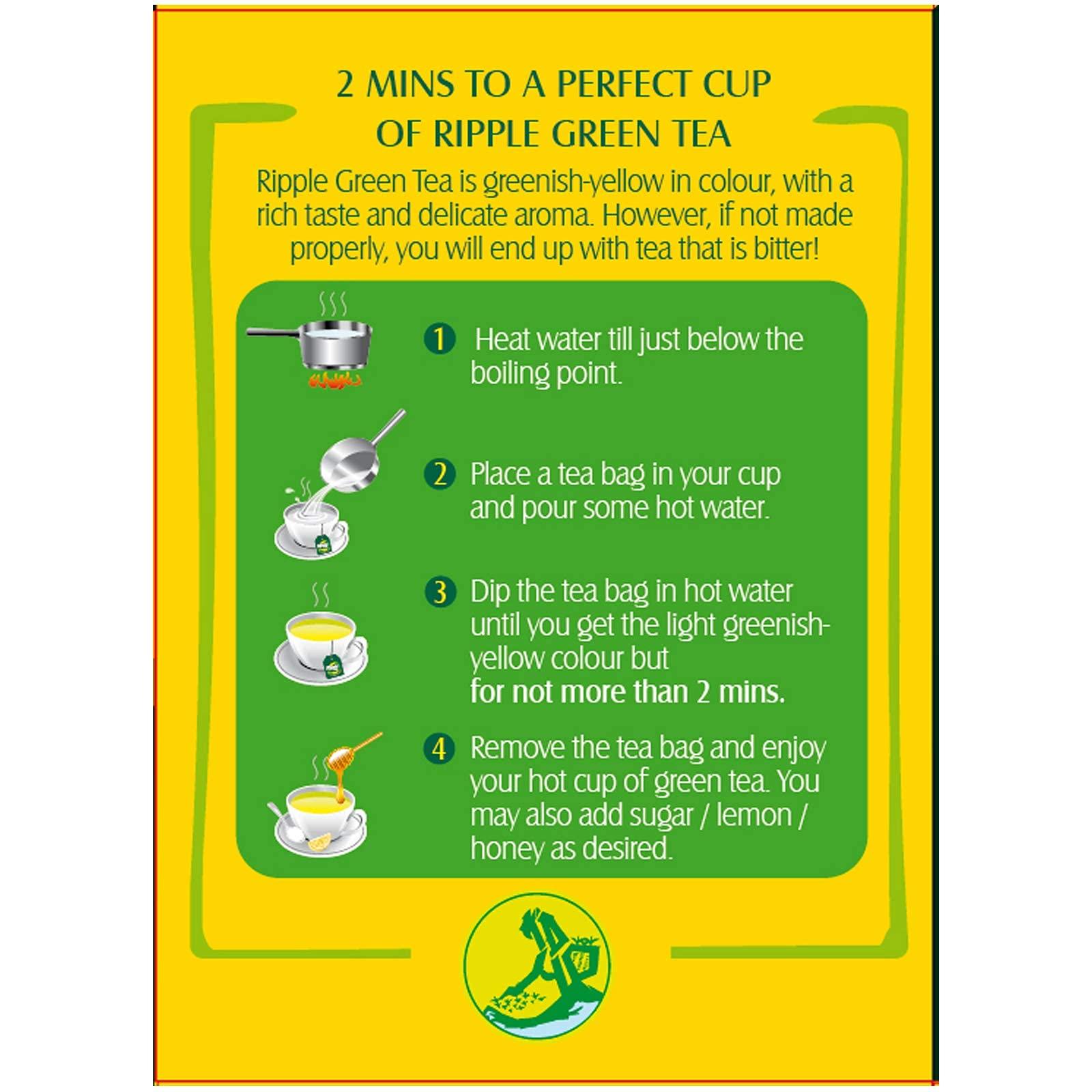 Ripple Ripple Green Tea Bags - 25N X 1.3gm