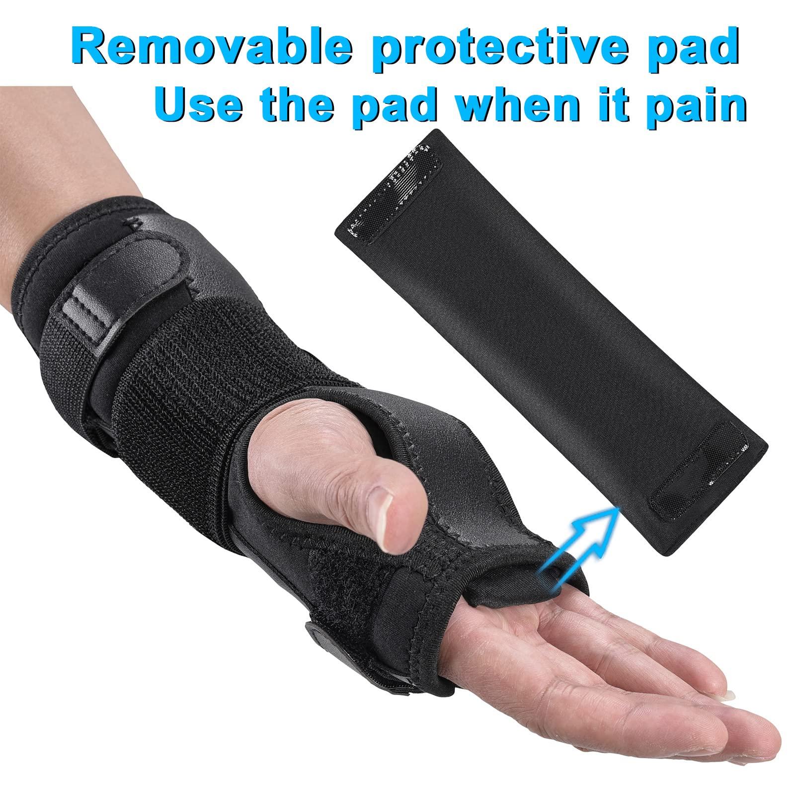 PKSTONE Wrist Splint for Carpal-Tunnel Syndrome by PKSTONE, Adjustable Compression Wrist Brace for Right and Left Hand, Pain Relief for Arthritis, Tendonitis, Sprains