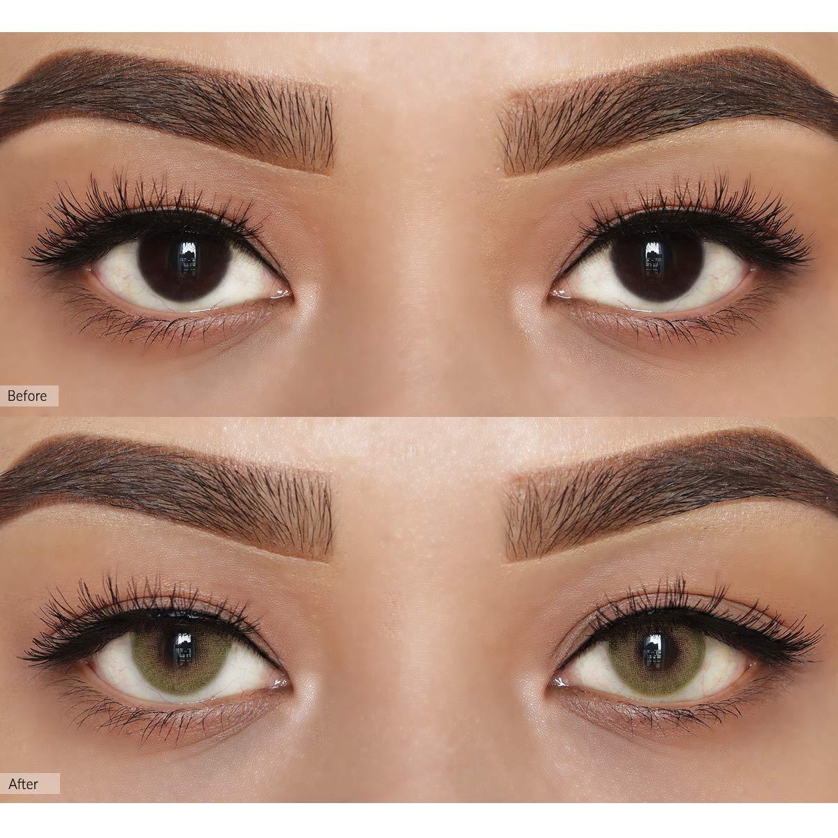 O-Lens O-LENS Russian Velvet Green - Coloured Contact Lens (Monthly Disposable, -0.50 / 2pcs / Green), Natural Looking & Comfy Eye Color Lenses