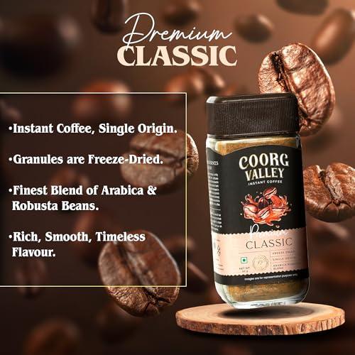 Coorg Valley Coorg Valley Premium Classic Coffee | Arabica Robusta Blend | Freeze Dried Coffee - 50 g (Pack of 1)