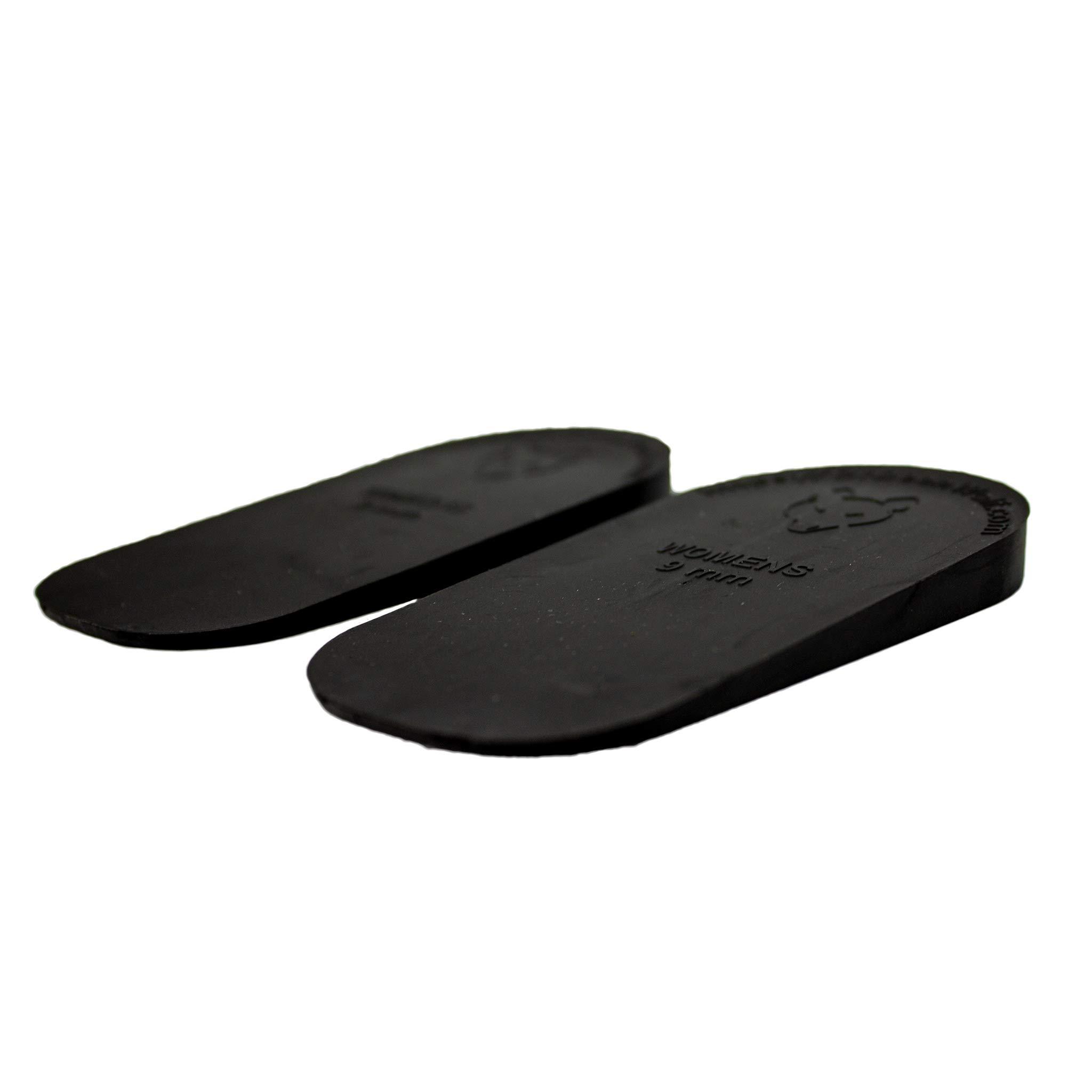 WOLF THERAPEUTICS Heel Lift Inserts for Shoes - Men\'s 9mm - Rubber Orthopedic Correction Wedge - for Leg Length Discrepancy or Height Increase - Helps Relieve Hip, Knee, Back Pain from Uneven Legs - 2 Pack