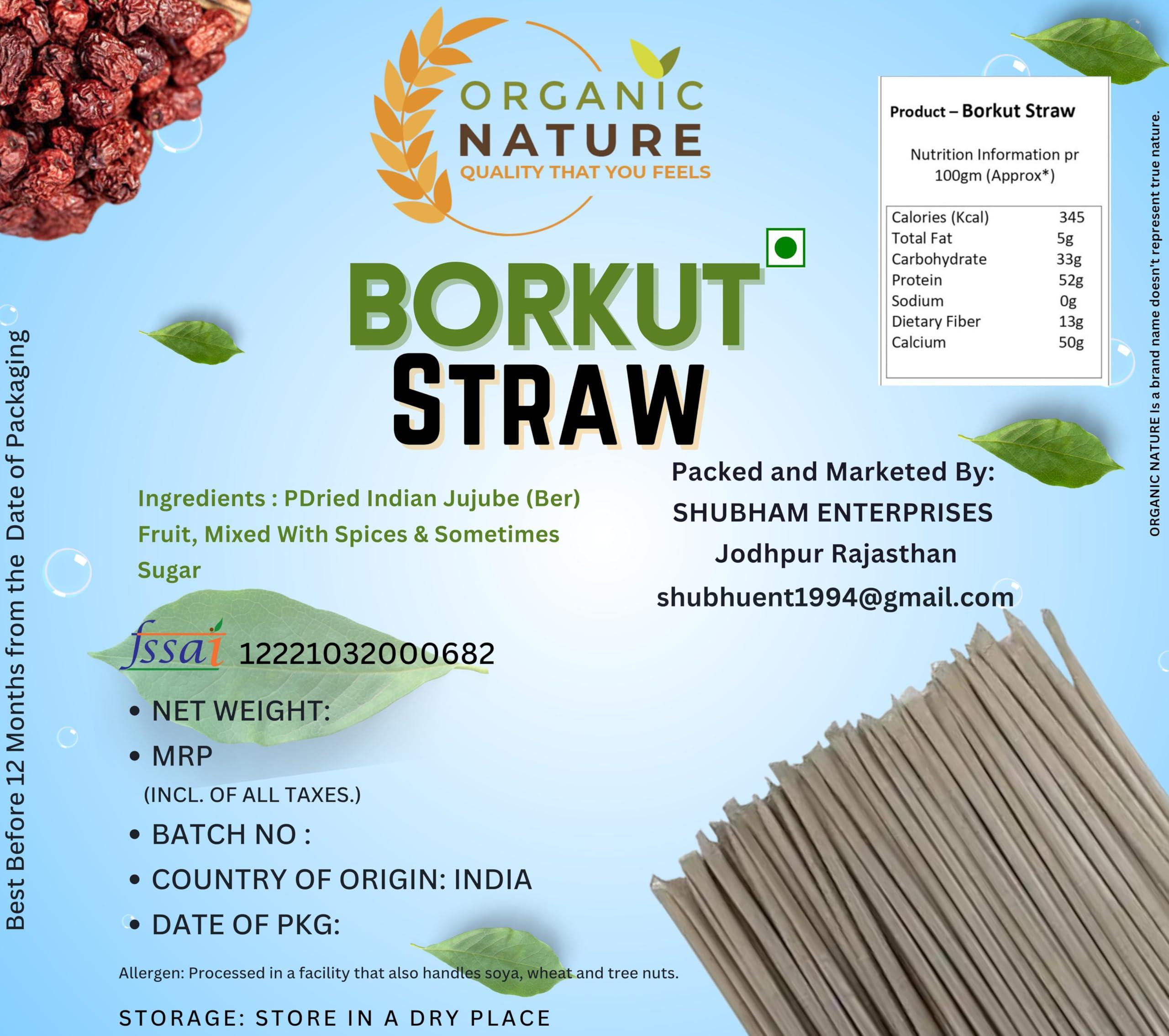 ORGANIC NATURE Organic Nature Borkut Straw / Stick / Powder | Mukhwas | Borkut churan 2 Kg