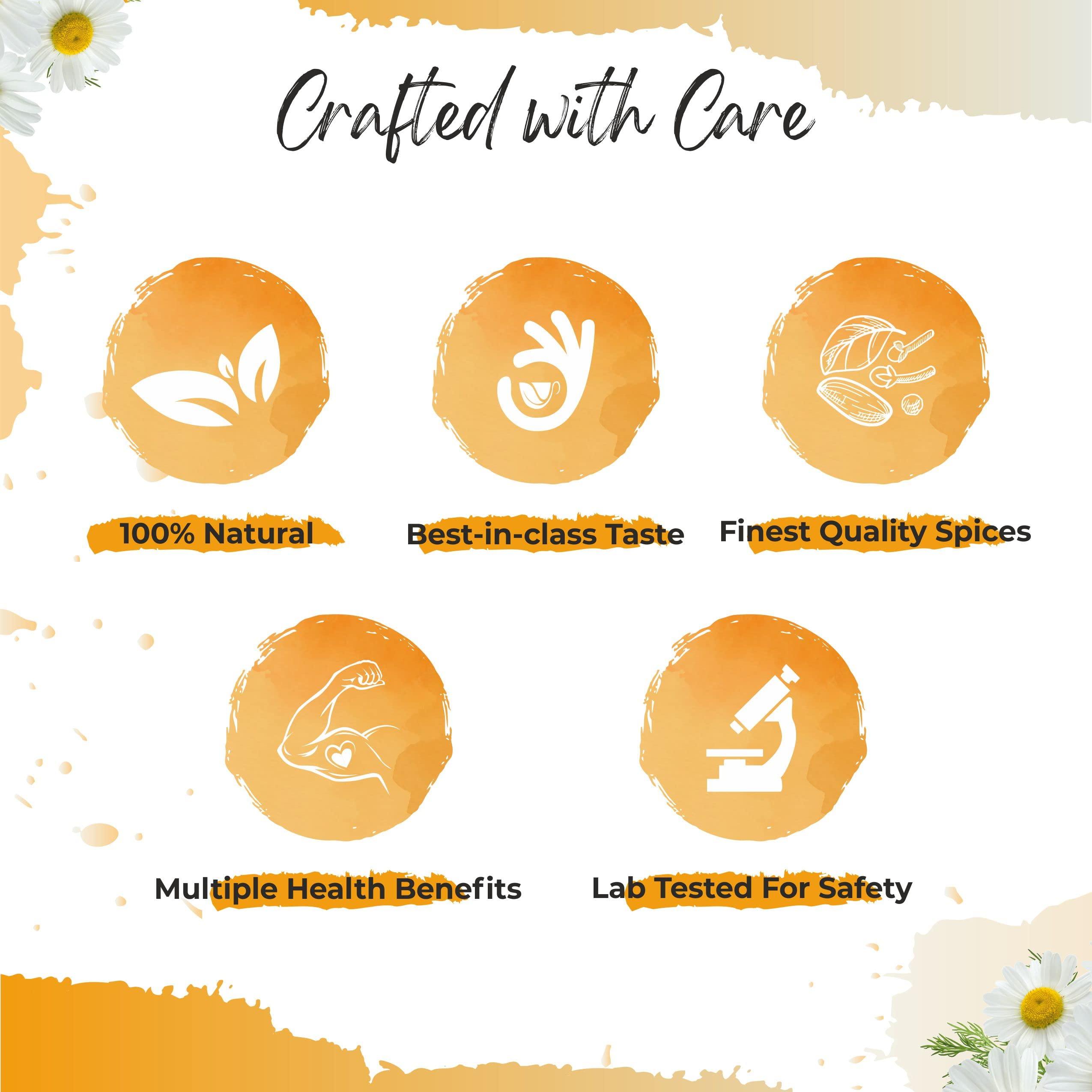 6rasa 6rasa Chamomile Calm Tea Bags With Mint, Tulsi | For Good Sleep And Stress Relief | 100% Natural Herbs & Spices | No Added Sugar (1.6 Gram Each, 25 Tea Bags) (Pack Of 1)