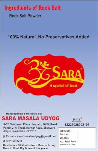 SARA OM SARA Combo Pack of 8 (400gm) |Black salt Powder (50gx2) +Rock salt Powder (50gx2) + Meetha soda Powder (50g) + Chaat Masala (50g) + Kitchen King Masala(50gx1) + Amchur (50gx1), Healthy Spices
