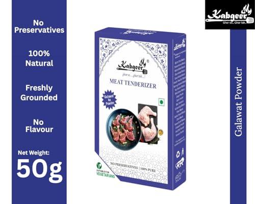 Kabgeer Kabgeer Mutton Tenderizer Powder | Speciality Powder | Raw Papaya | Kachri | Galawat ka Powder | No Added Preservatives | No Flavour - 50 gram Pack