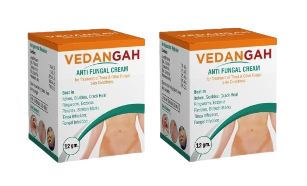 VEDANGAH VEDANGAH Anti Fungal Cream | Anti-Itching Skin Cream | Eczema | Psoriasis | Ringworm Cream 12Gm Pack Of 2