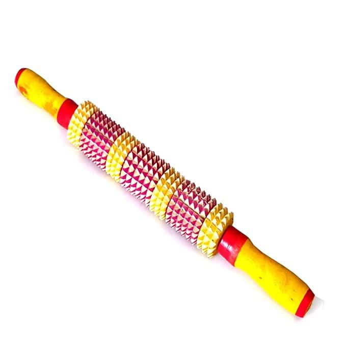 Ariosto Ariosto Belan Shape Wood Acupressure Roller Stick Massager for instant Muscle Pain Relief from sore Muscle || massage stick roller wooden || Massage Stick Roller