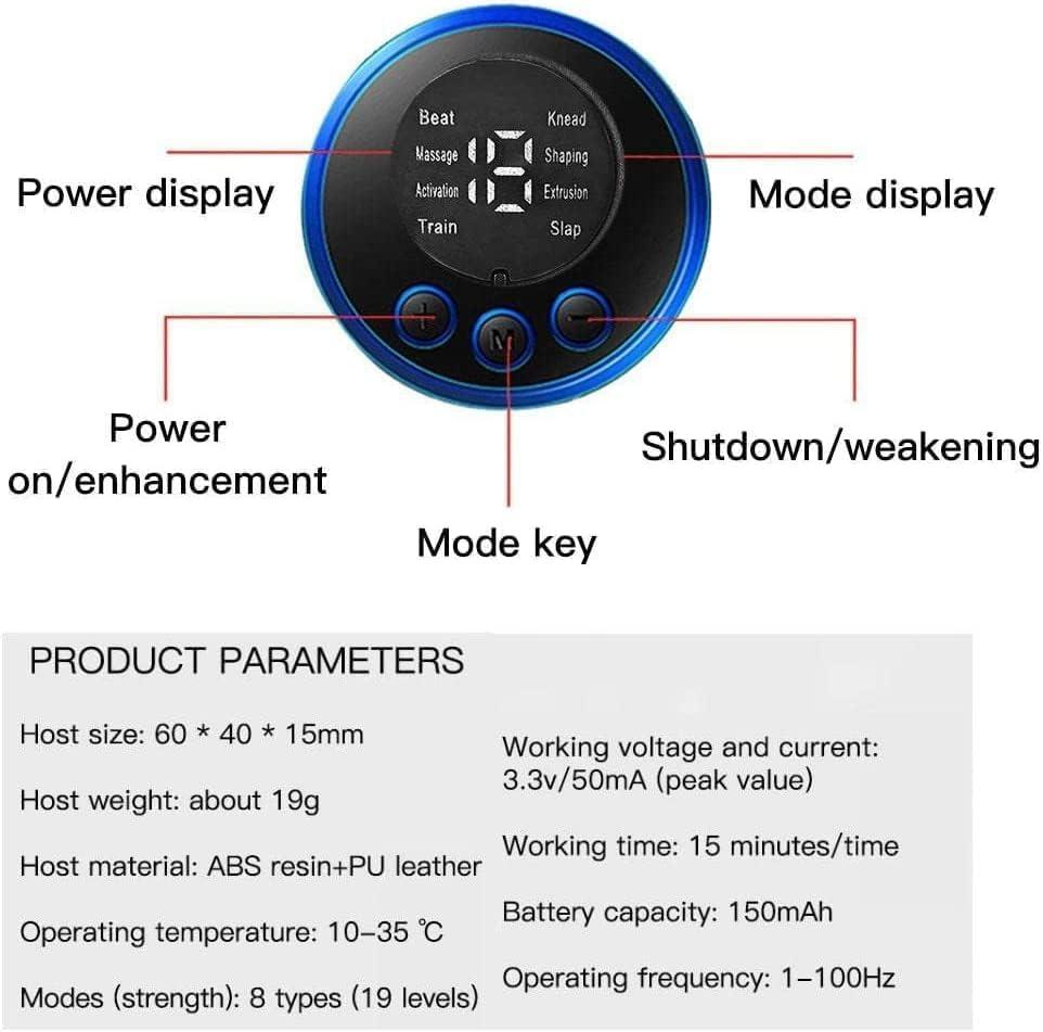 Eco Shopee SHOPPING SIMPLIFIED Eco Shopee SHOPPING SIMPLIFIED Rechargeable Wireless Neck Massager With 8 Modes, 19 Strength Levels for Ultimate Pain Relief and Relaxation(MS-1)