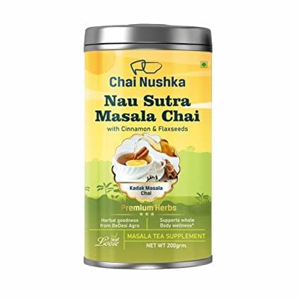 Chai Nushka Chai Nushka Nau Sutra Masala Tea And Chamomile Stress Buster Tea Combo | 100gm And 50gm | Pack Of 2 | Herbal Stress Relieving Caffeine Free Tea | Supports Whole Body Stress Wellness