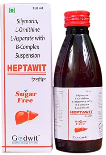 Godwit Men and Women's Heptawit Ayurvedic sugar free Liver Syrup/ Tonic for Liver Detox , Fatty Liver , Indigestion , Liver Cleanser - 150 ml