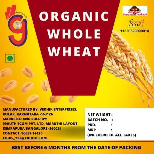 99Auth 99Auth Organic Wheat 1kg. Gehoon Known as Godhuma