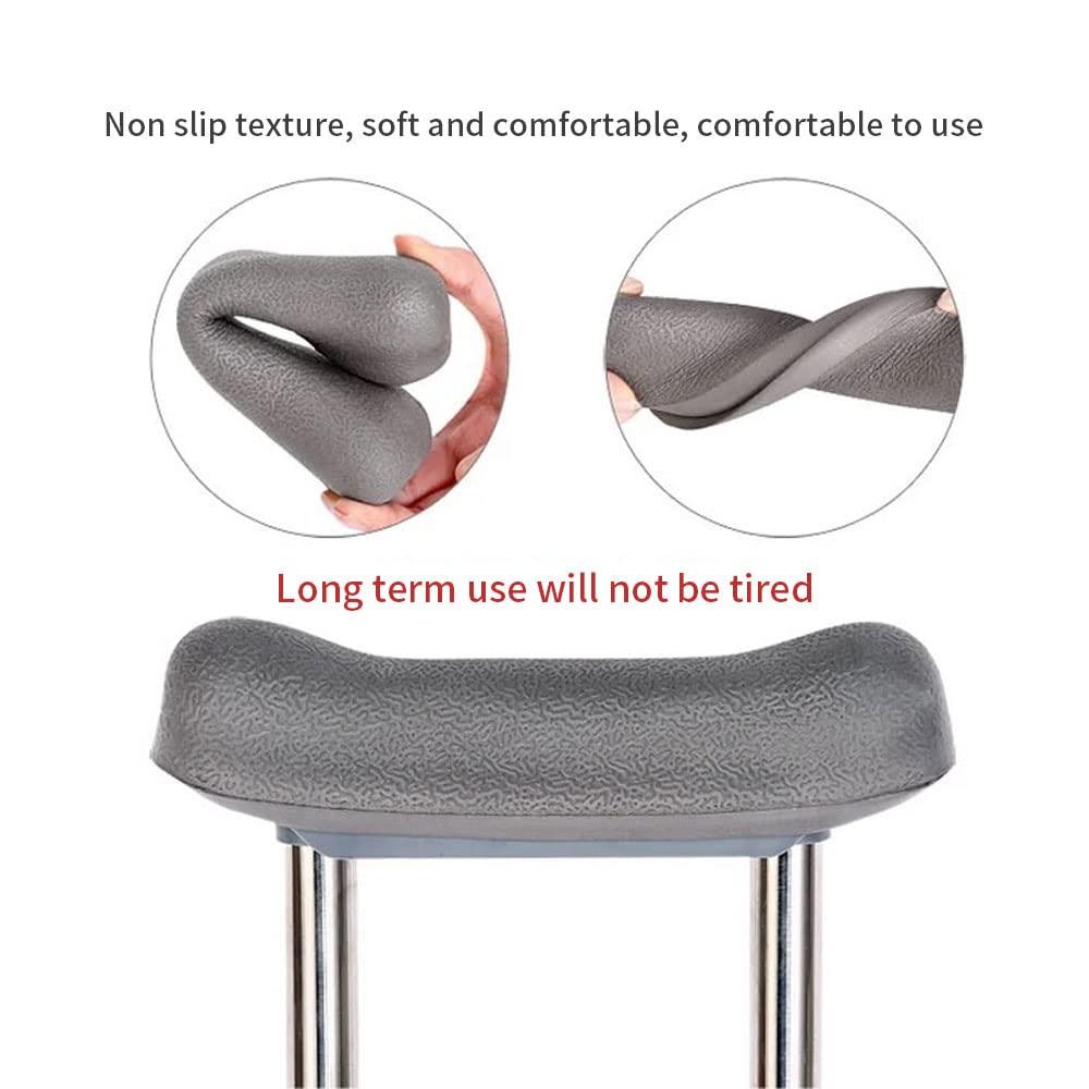 QIWYGPYQ Replacement Crutch Pads, 2 Pack Crutch Pads Underarm Crutch Pads, Replacment Cushion Tops Axillary Support Double Crutches Accessories Underarm Crutches Soft Support Pads for Adults, Kids