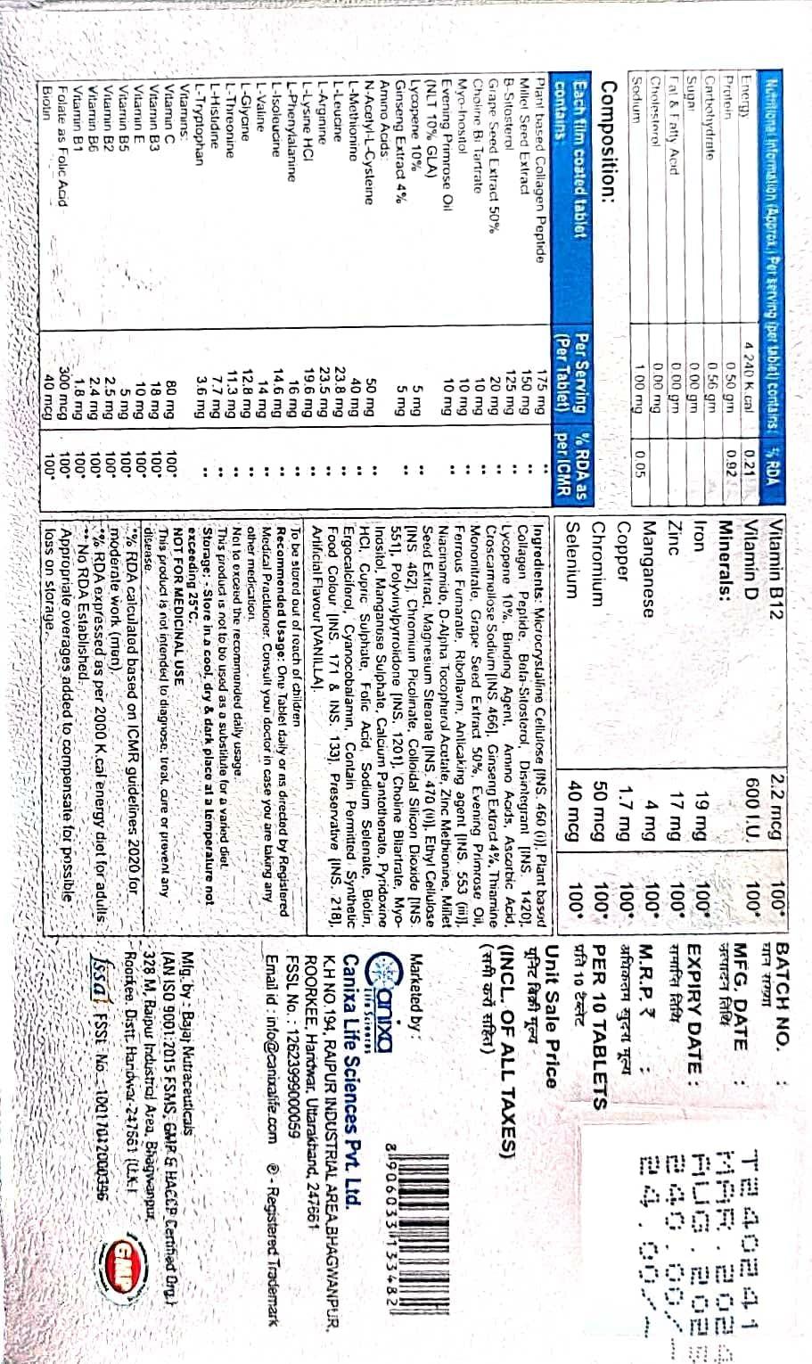 UNIGLOW UNIGLOW Logihair Tablet For Men, 30 Tablet