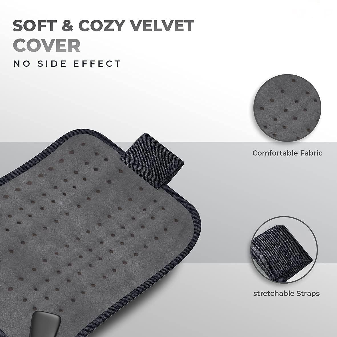 SMIC SMIC Electric Heating Pad - Orthopaedic Lower Back Heating Belt Heat Therapy Waist Wrap with 3 Temperature Settings for Pain Relief of Abdominal Stomach Lumbar Muscle Strain etc (Grey)