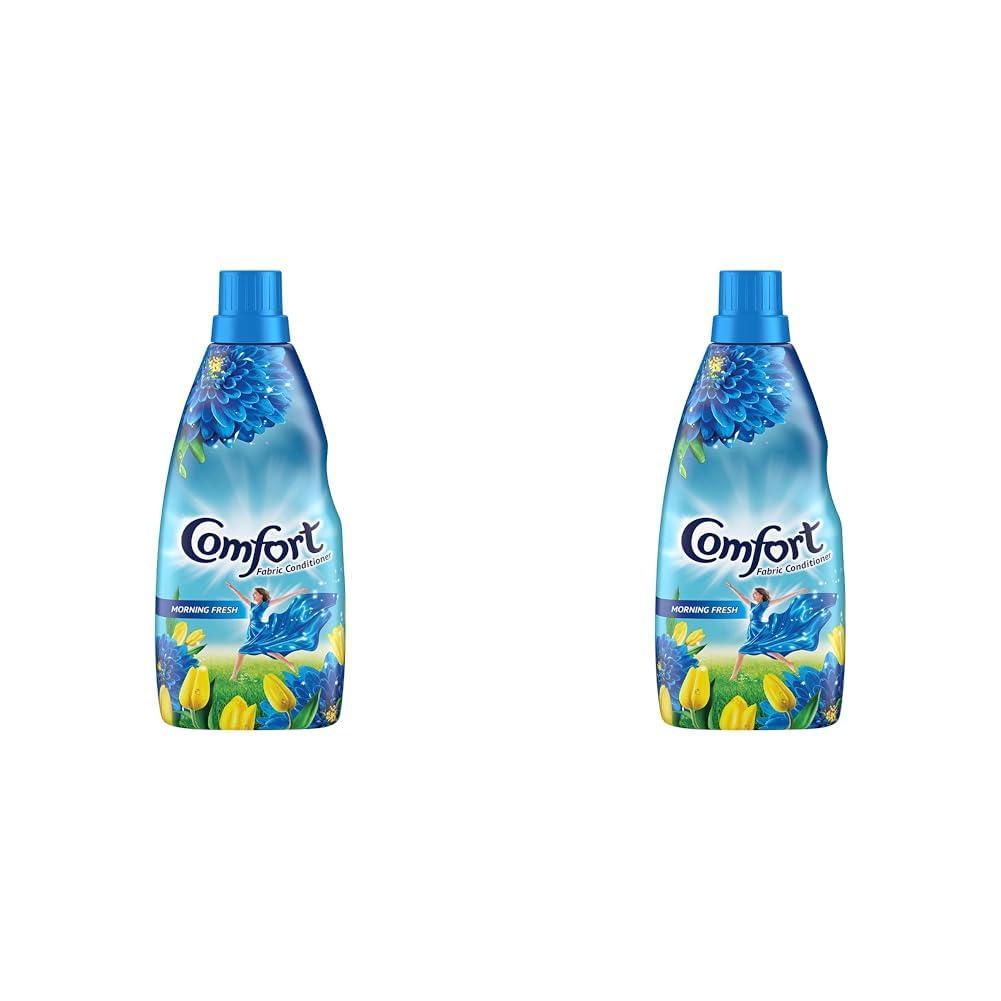 Comfort Comfort Morning Fresh Fabric Conditioner 860 mL | After Wash Liquid Fabric Softener | Softness, Shine & Long Lasting Freshness (Pack of 2)