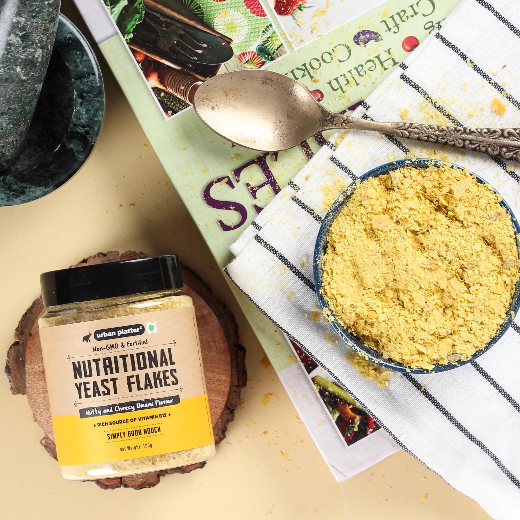 urban platter Urban Platter Nutritional Yeast Flakes, 100g [Good Source of B-Vitamins| Gluten Free| Nutty and Cheesy Tasting Nooch | Perfect for Vegetarians | Seasoning]