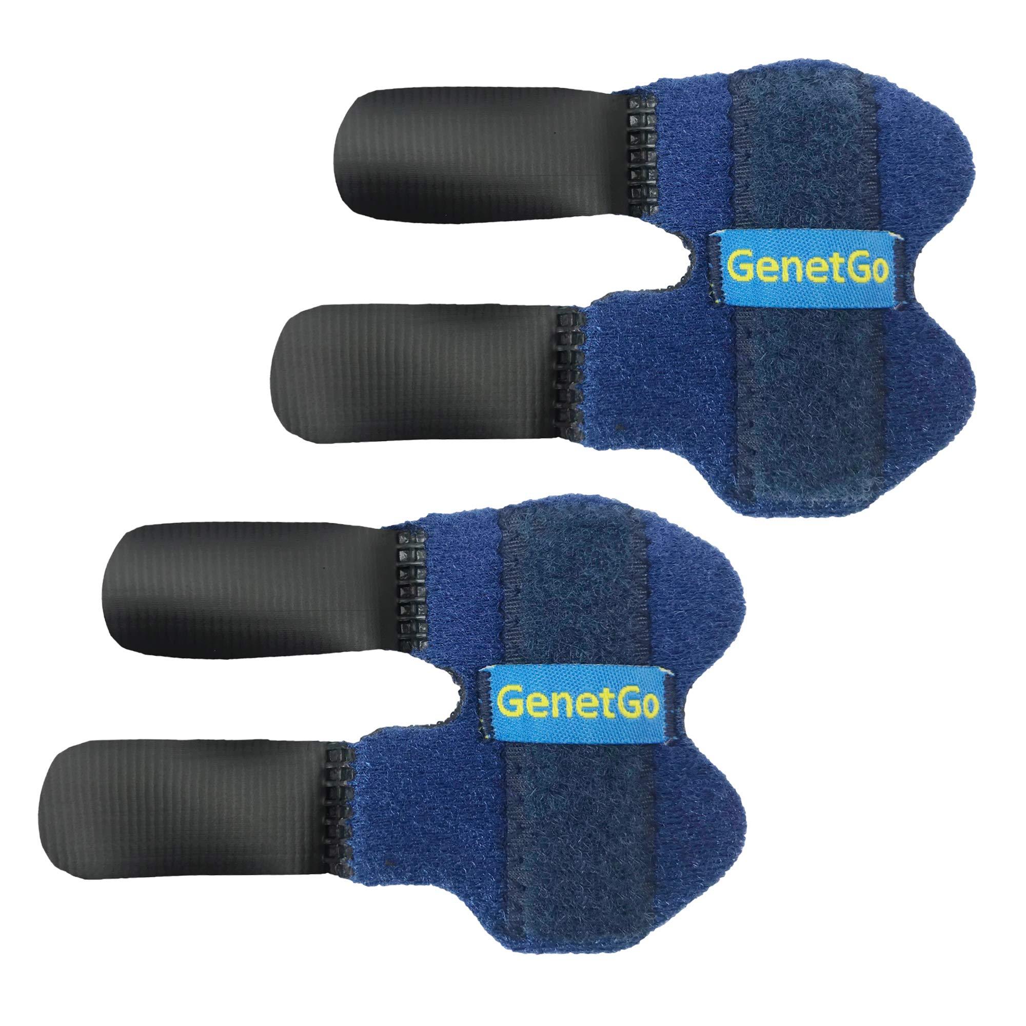 GenetGo GenetGo Little Pinky Finger Splint Brace for Trigger Mallet Finger Broken Finger, 2 Pack