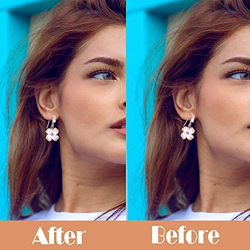 Jdesun 20 Sheets (200pcs) Earring Support Foam Patches Round Earring Lifters for Droopy Heavy Large Earrings Support Pads Waterproof Lifting Patches Ear Lobe Support Backs, Skin Color