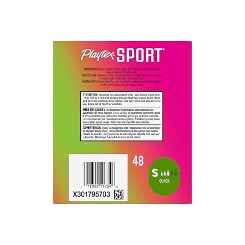 Playtex Playtex Sport Tampons Super Absorbency, White, Unscented, 48 Count