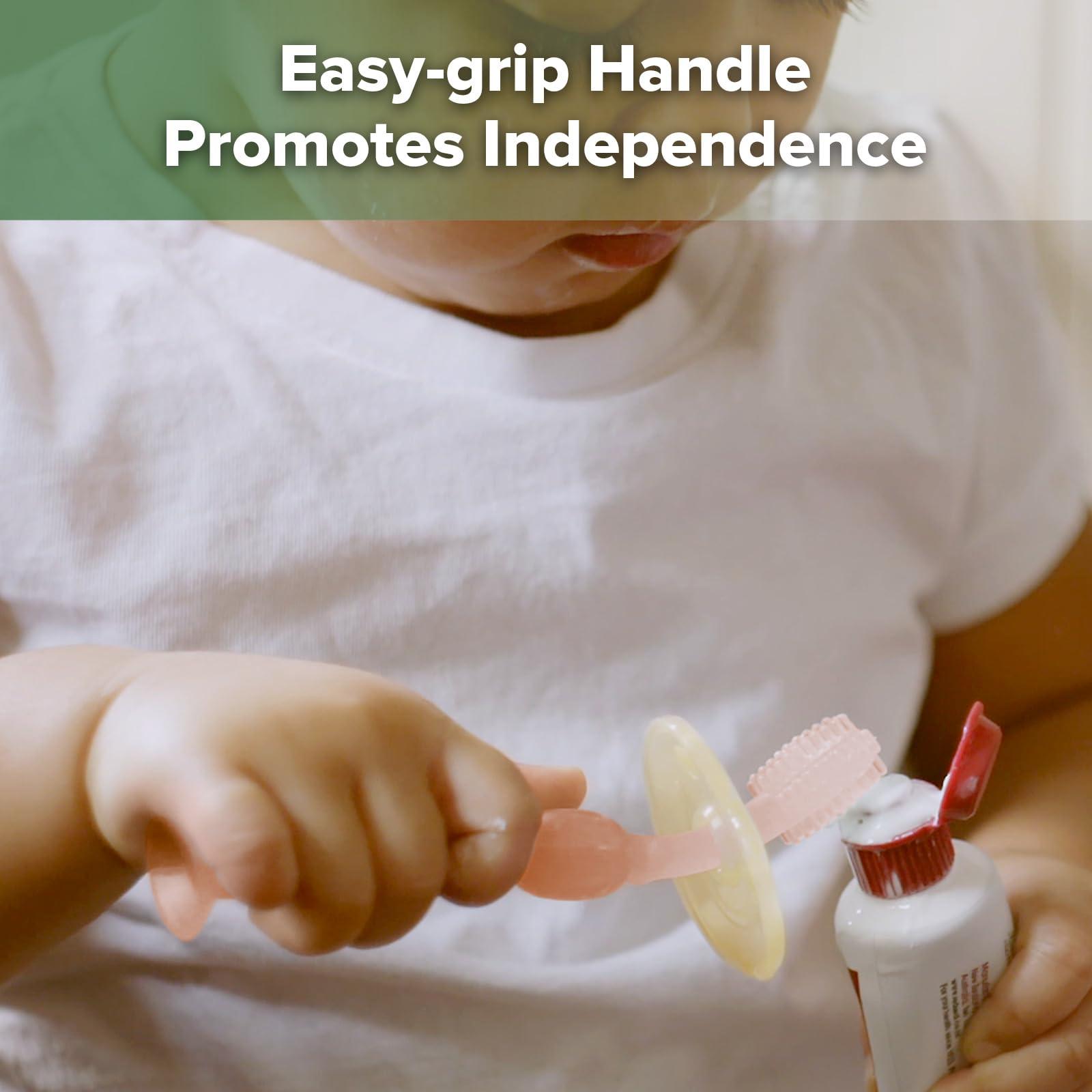 haakaa haakaa 360ø Silicone Baby Toothbrush Teether with Suction Base Infant Toothbrush Training Massage.