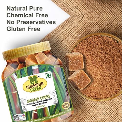 Dhampure Speciality Dhampure Speciality Spiced Jaggery Cubes Gur Cube, Gud ki Dali, 500g | Gur Ki Bheli, Natural Pure Chemical Free Gur Jaggery
