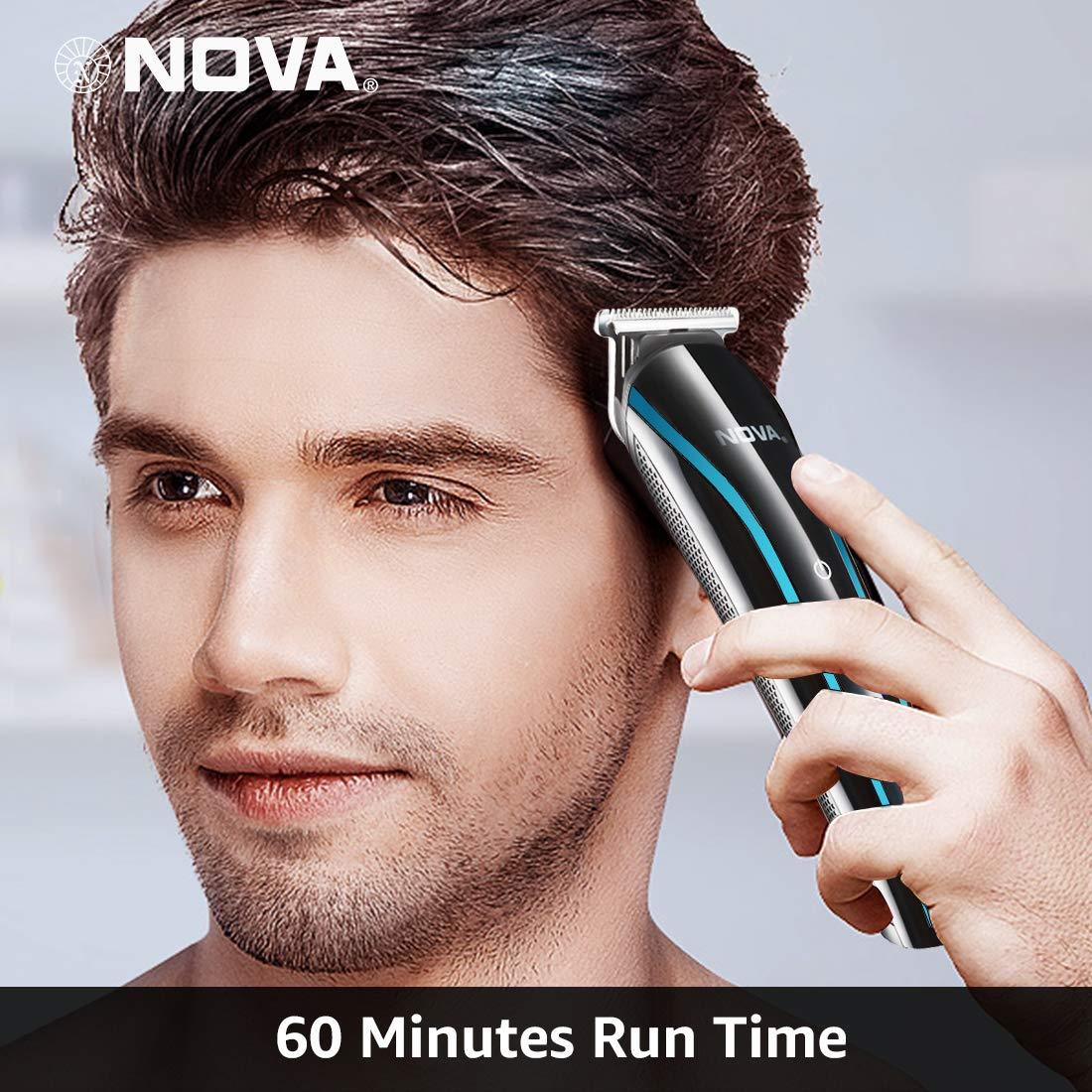 Nova NOVA NG 1152 Cordless Rechargeable: 60 Minutes Runtime Multi Grooming Trimmer for Men ( Black or blue )